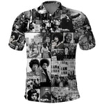 African Polo Shirt Black Power Images