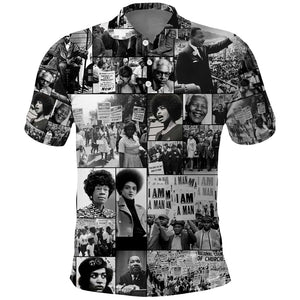 African Polo Shirt Black Power Images