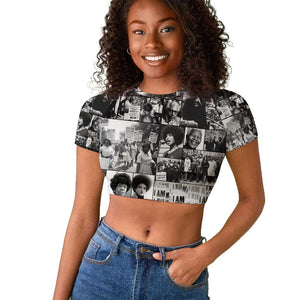 African Raglan Cropped T shirt Black Power Images