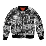 African Sleeve Zip Bomber Jacket Black Power Images