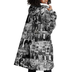 African Wearable Blanket Hoodie Black Power Images