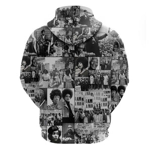 African Zip Hoodie Black Power Images