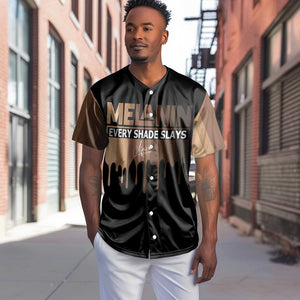 Every Shade Slays Melanin Baseball Jersey African Signature