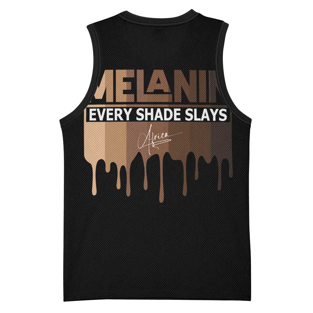 Every Shade Slays Melanin Basketball Jersey African Signature DT02