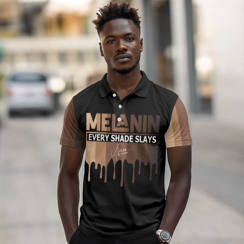 Every Shade Slays Melanin Polo Shirt African Signature
