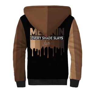 Every Shade Slays Melanin Sherpa Hoodie African Signature