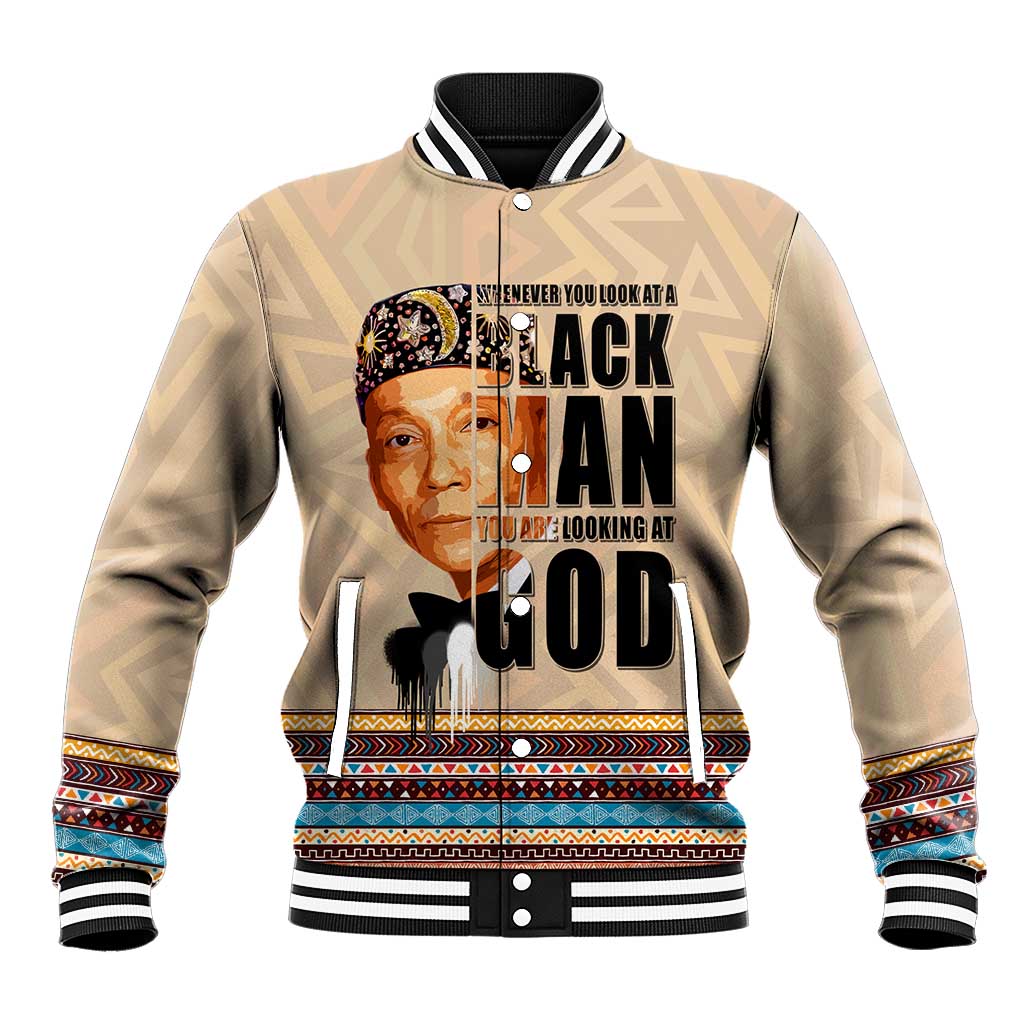 The Most Honorable Elijah Muhammad Baseball Jacket Black Man DT02