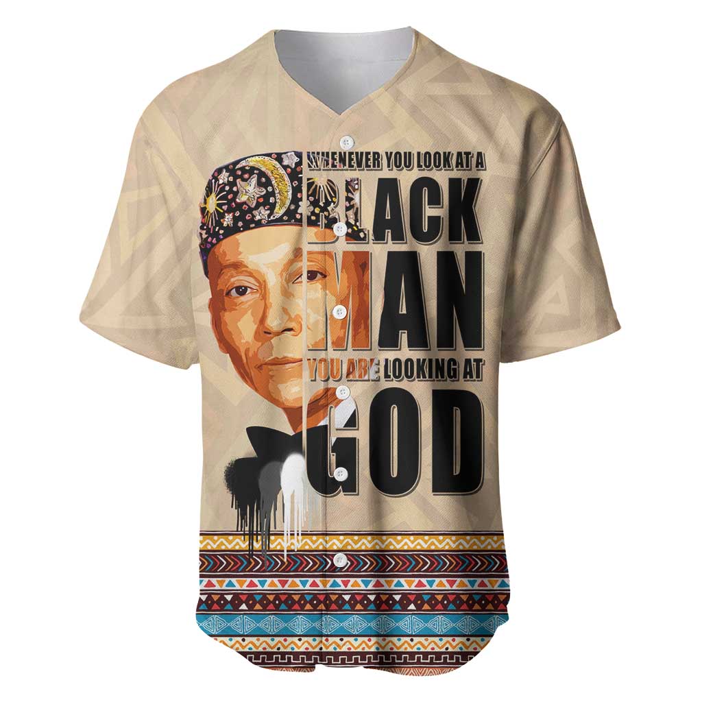 The Most Honorable Elijah Muhammad Baseball Jersey Black Man