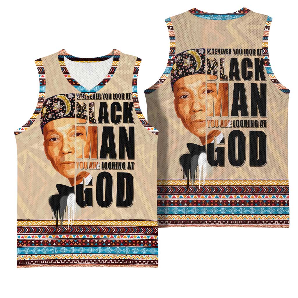 The Most Honorable Elijah Muhammad Basketball Jersey Black Man DT02