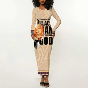 The Most Honorable Elijah Muhammad Long Sleeve Bodycon Dress Black Man