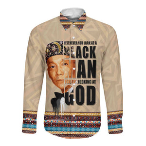 The Most Honorable Elijah Muhammad Long Sleeve Button Shirt Black Man