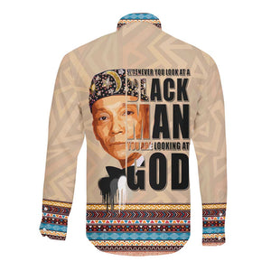 The Most Honorable Elijah Muhammad Long Sleeve Button Shirt Black Man