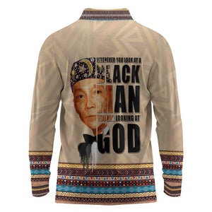 The Most Honorable Elijah Muhammad Long Sleeve Polo Shirt Black Man