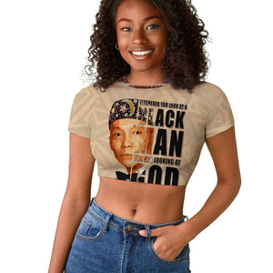 The Most Honorable Elijah Muhammad Raglan Cropped T shirt Black Man