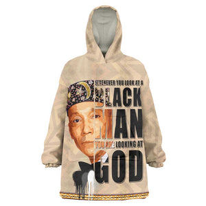 The Most Honorable Elijah Muhammad Wearable Blanket Hoodie Black Man