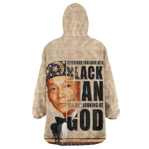 The Most Honorable Elijah Muhammad Wearable Blanket Hoodie Black Man