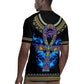 Egyptian Ankh Golden Blue Fire Rugby Jersey