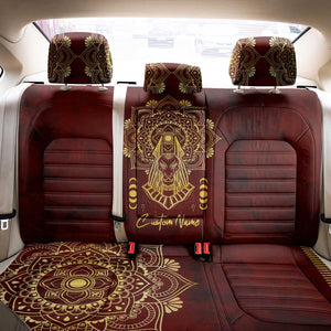 Personalized Anubis Back Car Seat Cover Ancient Egyptian Pattern In Red