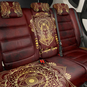 Personalized Anubis Back Car Seat Cover Ancient Egyptian Pattern In Red