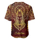 Personalized Anubis Baseball Jersey Ancient Egyptian Pattern In Red