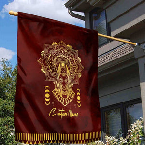 Personalized Anubis Garden Flag Ancient Egyptian Pattern In Red