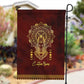 Personalized Anubis Garden Flag Ancient Egyptian Pattern In Red