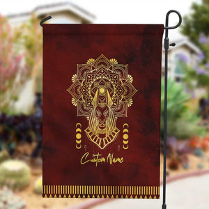 Personalized Anubis Garden Flag Ancient Egyptian Pattern In Red