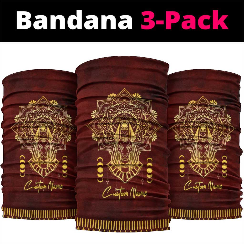 Personalized Anubis Neck Gaiter Ancient Egyptian Pattern In Red DT02