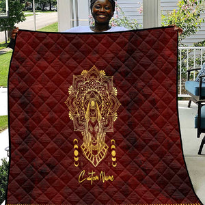 Personalized Anubis Quilt Ancient Egyptian Pattern In Red