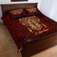 Personalized Anubis Quilt Bed Set Ancient Egyptian Pattern In Red
