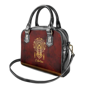 Personalized Anubis Shoulder Handbag Ancient Egyptian Pattern In Red