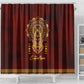 Personalized Anubis Shower Curtain Ancient Egyptian Pattern In Red