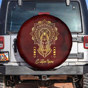 Personalized Anubis Spare Tire Cover Ancient Egyptian Pattern In Red