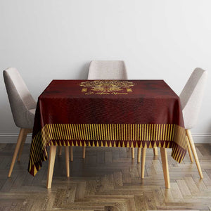 Personalized Anubis Tablecloth Ancient Egyptian Pattern In Red