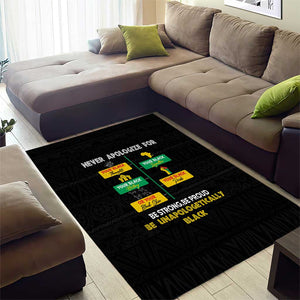 Never Apologize For Your Pride Area Rug African Black History