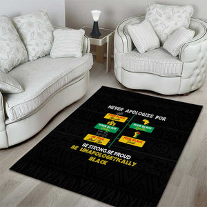 Never Apologize For Your Pride Area Rug African Black History