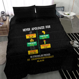 Never Apologize For Your Pride Bedding Set African Black History