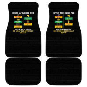Never Apologize For Your Pride Car Mats African Black History
