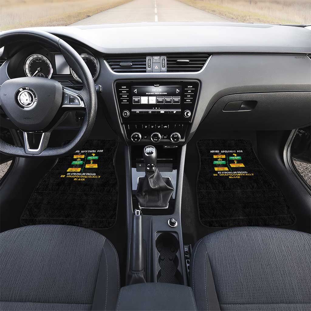 Never Apologize For Your Pride Car Mats African Black History