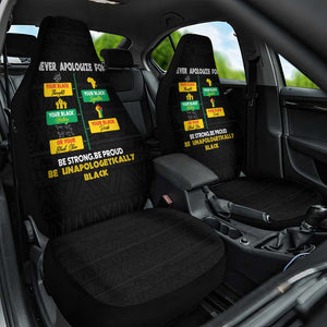 Never Apologize For Your Pride Car Seat Cover African Black History