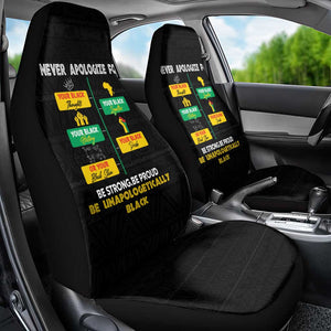 Never Apologize For Your Pride Car Seat Cover African Black History