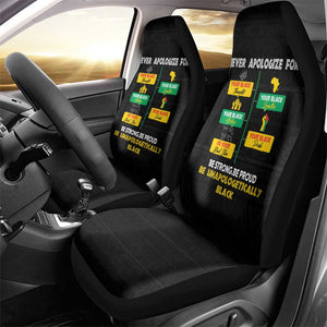 Never Apologize For Your Pride Car Seat Cover African Black History