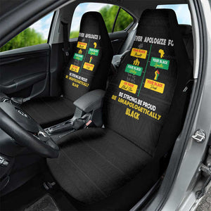 Never Apologize For Your Pride Car Seat Cover African Black History