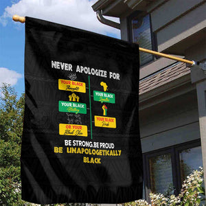 Never Apologize For Your Pride Garden Flag African Black History