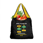 Never Apologize For Your Pride Grocery Bag African Black History