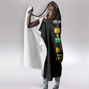 Never Apologize For Your Pride Hooded Blanket African Black History