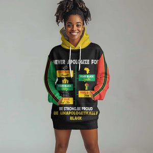 Never Apologize For Your Pride Hoodie Dress African Black History