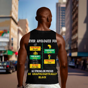 Never Apologize For Your Pride Men Tank Top African Black History