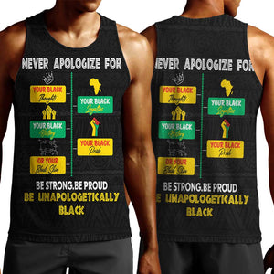 Never Apologize For Your Pride Men Tank Top African Black History