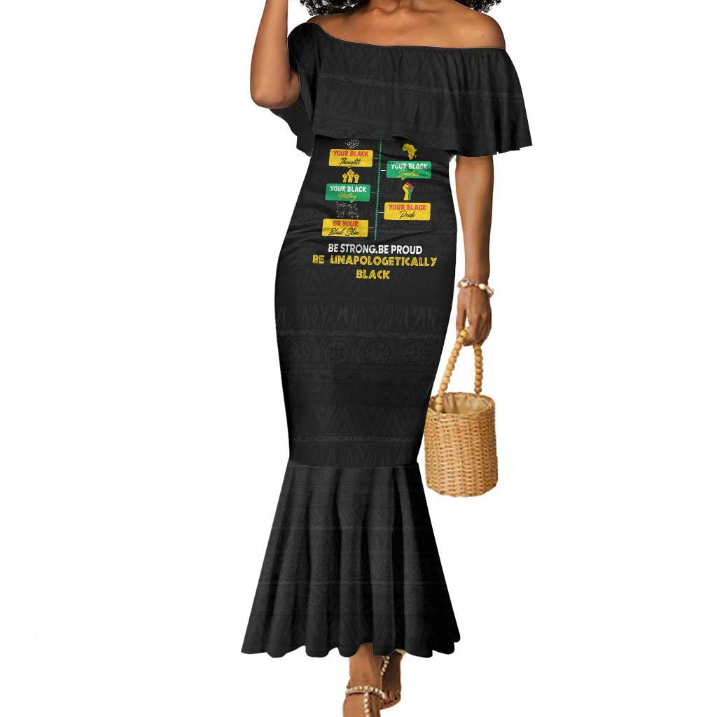 Never Apologize For Your Pride Mermaid Dress African Black History